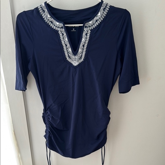 Lands’ End Women’s Short Sleeve Swim Top Cover Rash Guard Size XS - Picture 1 of 7